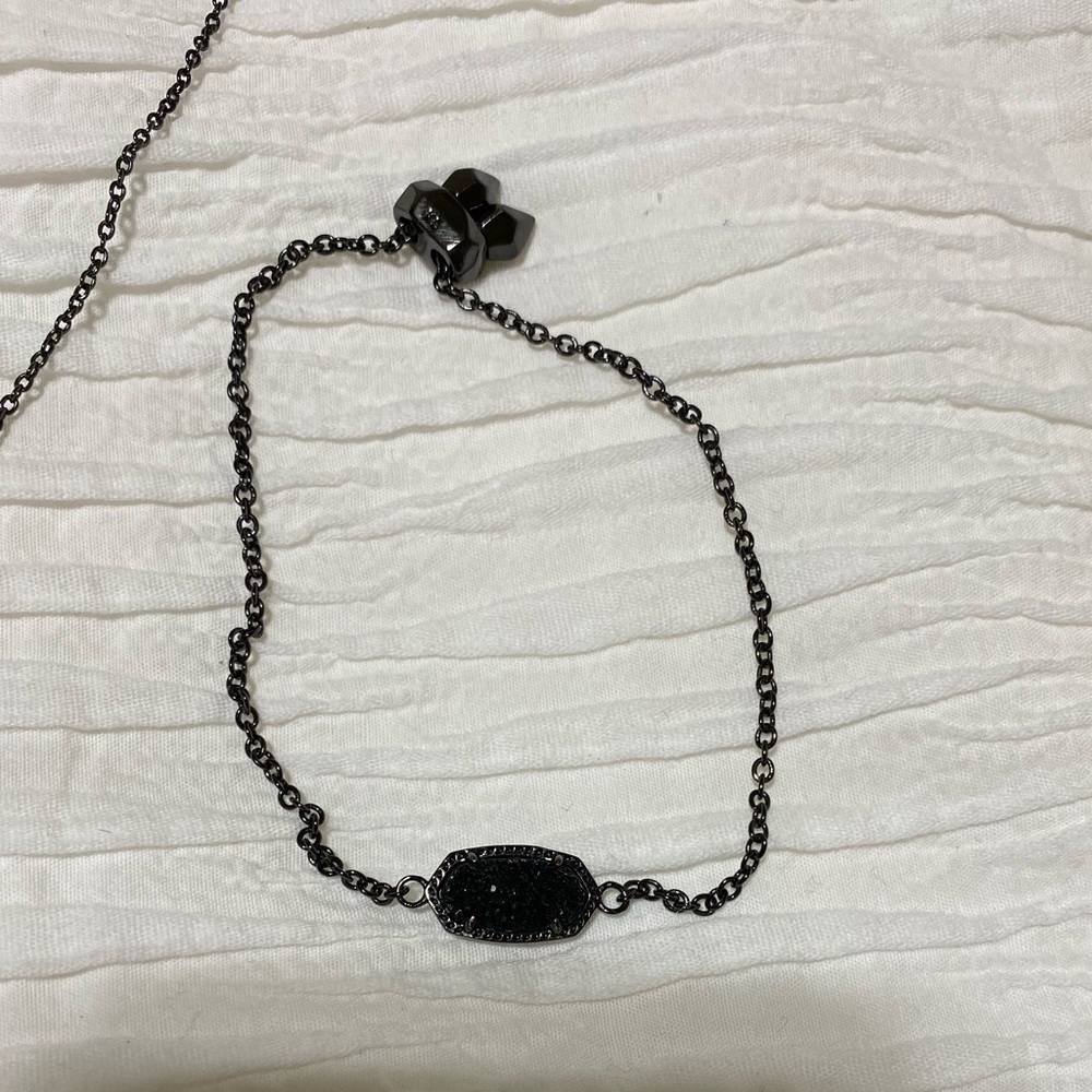 Elaina Gunmetal adjustable chain bracelet